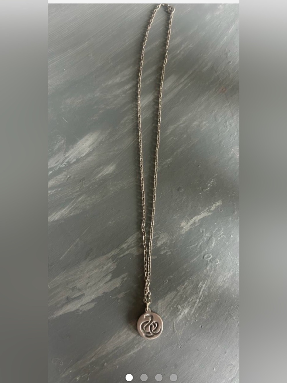 Made in Denmark pewter Silver Disc circles/snake  Motif